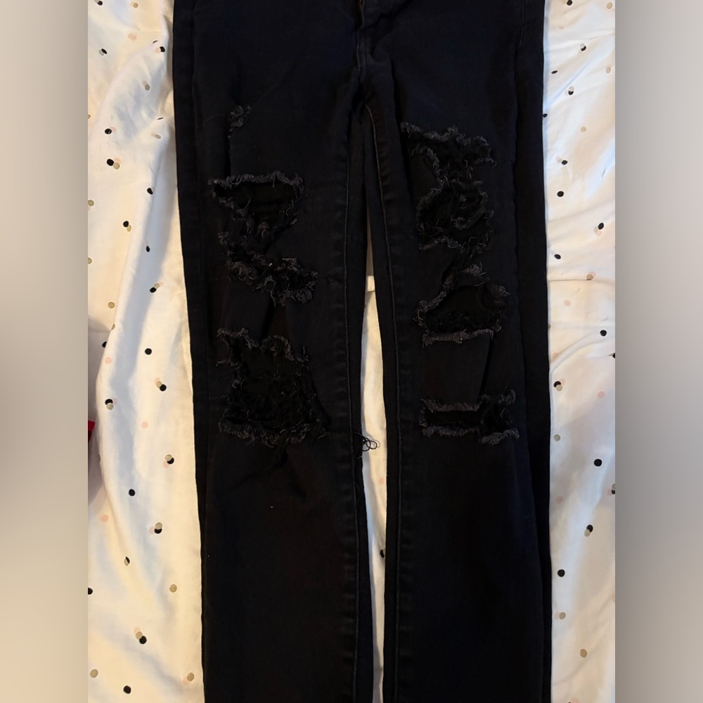 American Eagle Outfitters Black Stretch Skinny Jeans - Picture 3 of 6